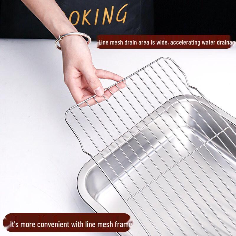 DM Deepened Stainless Steel Rectangular Basin with Filter Rack