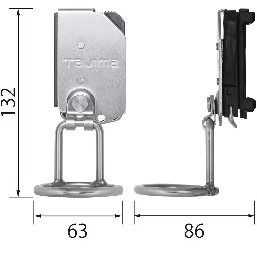 Tajima Safe System Detachable Tool Stainless Easy to Attach and Can be Attached to a Belt Easily Rearrange Your Waist Select Only the Tools You Reduce