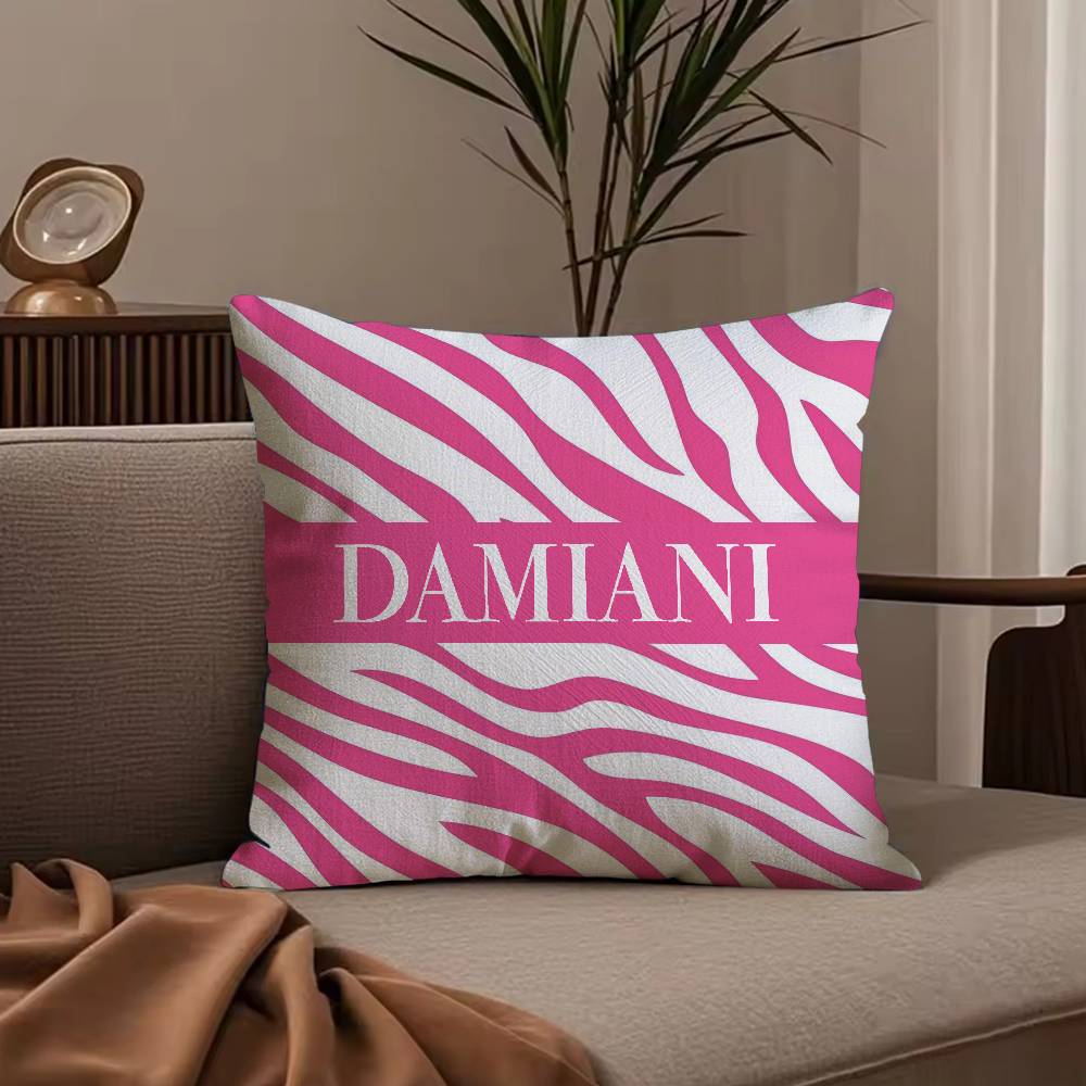 Italian Gorgeous D-Damiani Pillow Case Anti-dustmite Pillowcase Invisible zipper silky short plush Sofa cushion cover
