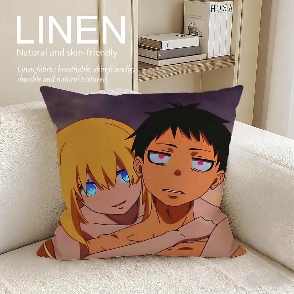 Action FIRE FORCE Cushion Cover Pillowcase Set Pcs x x Breathable Washable Sofa Cushion Cover