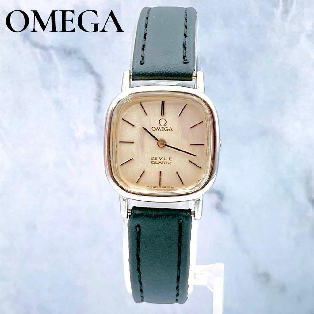 Used Working OMEGA De Ville Ladies Watch Gold, Deville Omega, Silver Color, Genuine Buckle, Vintage, Antique