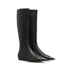 Marca de Moda Metal Puntiagudo Mujer Botas Largas hasta la Rodilla Moda Desfile de Escenario Negro Sexy Otoño Invierno Botas por Encima de la Rodilla Talla 34-45