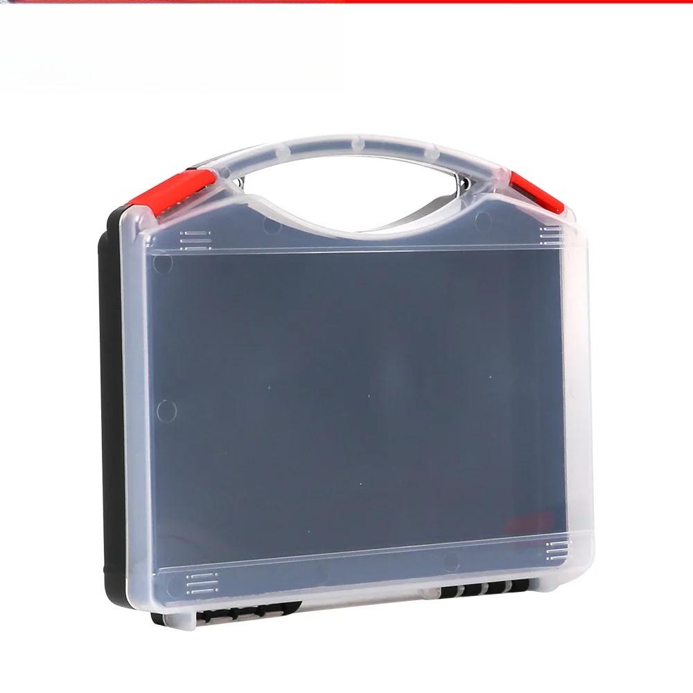 PP Werkzeugaufbewahrungsbox mit 8 Fächern für Reparaturwerkzeuge Holzbearbeitungs-Organizer-Koffer und kleine Eisenwarenzubehörteile