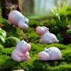 Cute Hippo Figurines Mini Dashboard Ornament Tiny Hippopotamus Figurines Cartoon Animal Art Crafts Miniature Home Decoration