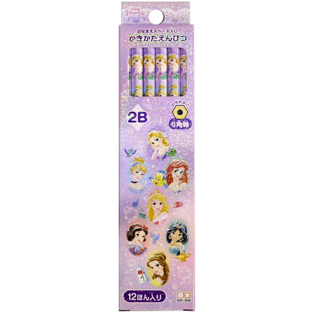 

Sunstar Stationery Disney Princess 12 1 S5016371 Pencils, 2B, Pencils, Dozen,