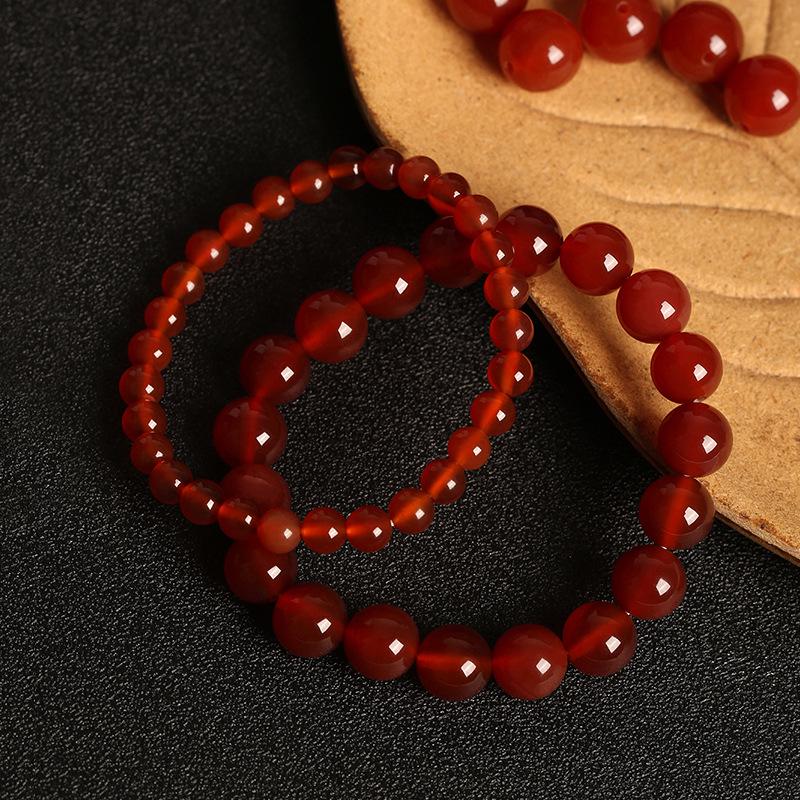 Dragon Knot Red Agate Bracelet Loose Beads, DIY Jewelry Accessories, Sizes 4-16MM.