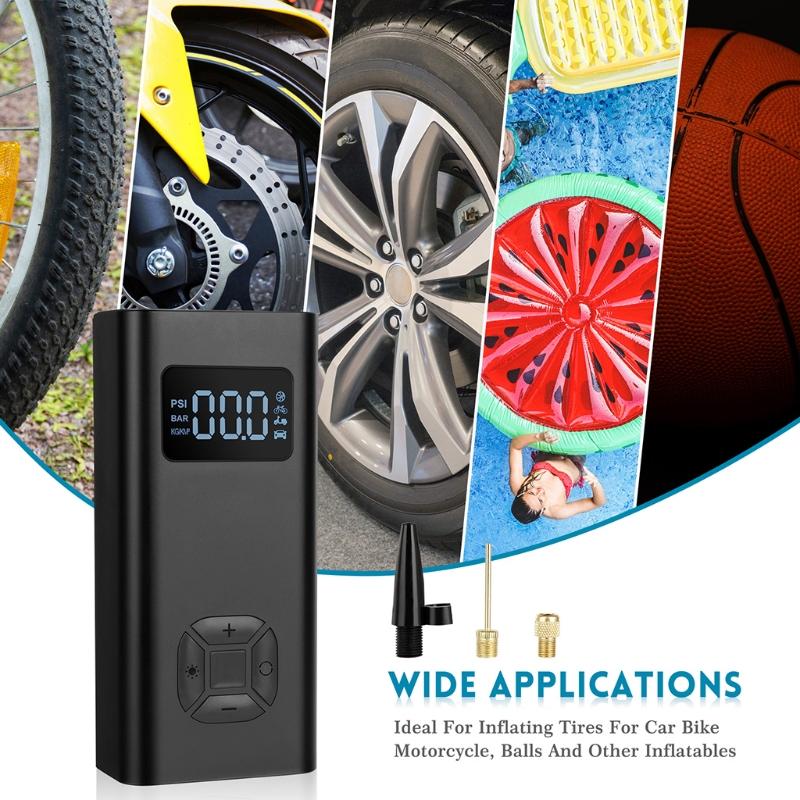 Wireless Air Compressor for Basketball Car Tire Inflator 6500mAh Portable Electric Pump Inflator