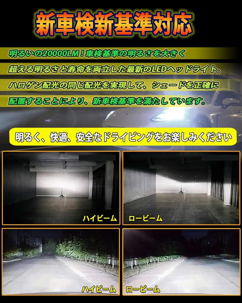 GULATALL HB3 LED Headlight, Explosive Light, 18,000 LM, Compatible with Vehicle Inspections, For 12