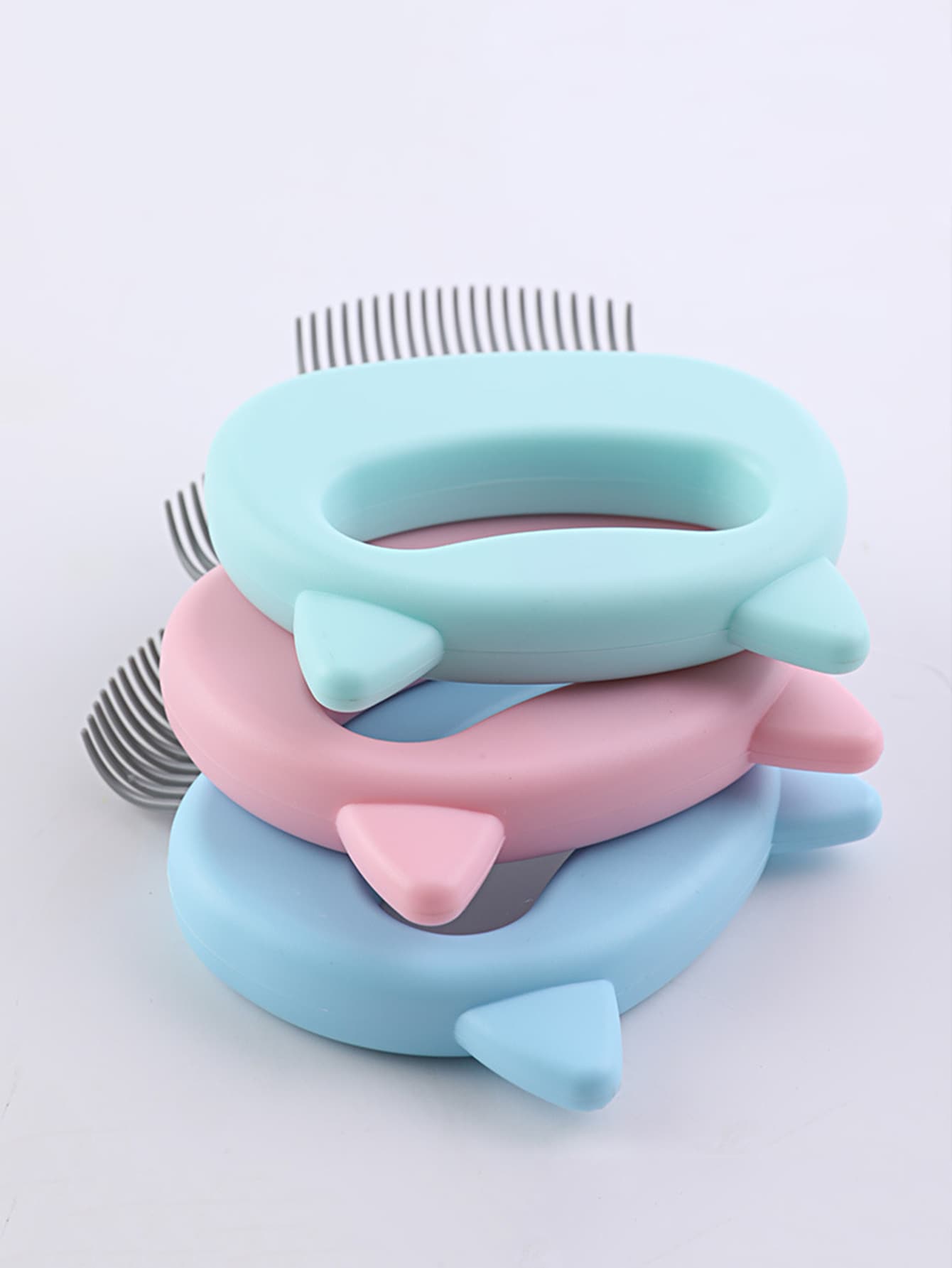 

1pc PetCat Comb Grooming Massage Brush Shell Shaped Handle Dog Grooming Massage Tool To Remove Hairs For Cat Cleaning Supplies