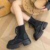 British Style Retro Bumblebee Platform Martin Boots Women's Summer 2025 New American Super Fire Thick Heel Short Boots