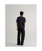 8SECONDS Striped Round Knit Pullover Navy