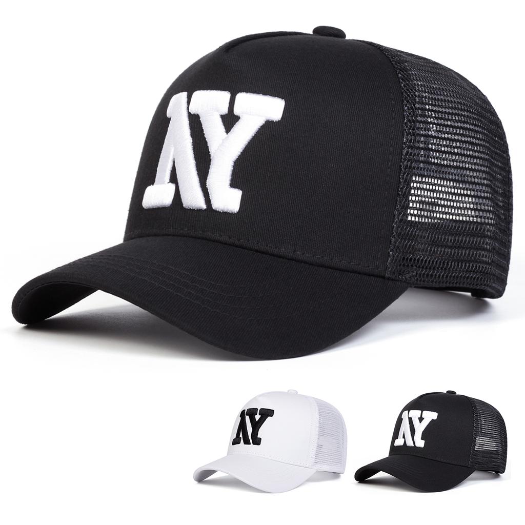 Unisex Letter Embroidery Baseball Net Caps Spring Summer Outdoor Adjustable Casual Hats Dad Hat Sunscreen Hat