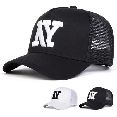 Unisex Letter Embroidery Baseball Net Caps Spring Summer Outdoor Adjustable Casual Hats Dad Hat Sunscreen Hat
