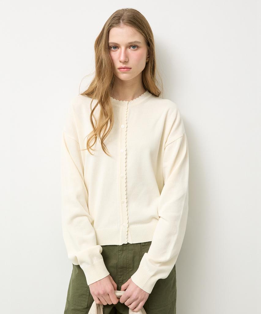 Nyuluki Base Loose Fit Cardigan_Ivory
