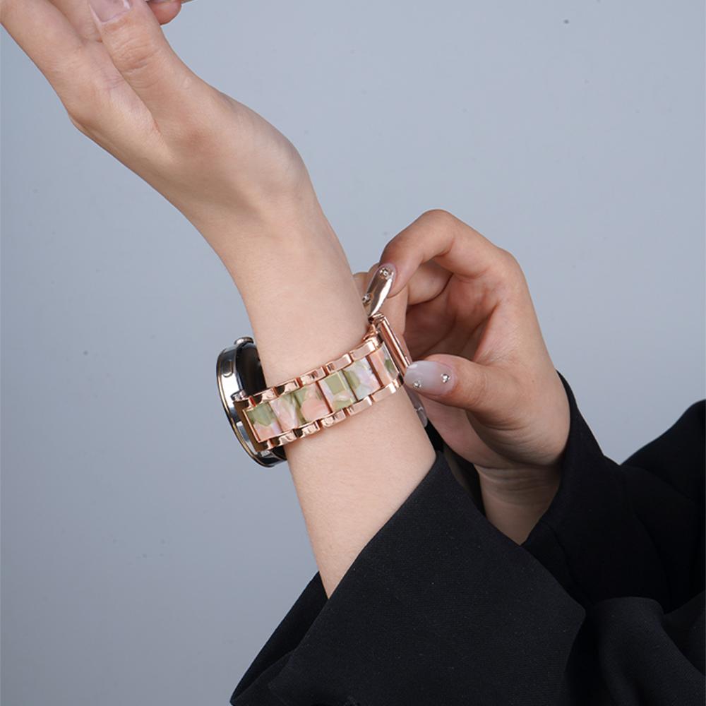Resin Metal Watch Strap 18mm 20mm 22mm Universal Watch Band Replacement Wristwatch Bracelet For Women Men for Huawei GT5 Pro for Samsung Galaxy Watch