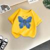T-shirt décontracté à manches courtes pour enfants - T-shirt d'été ample pour filles avec nœud