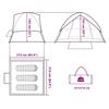 Dome Camping Tent for 3 Persons White & Dark Waterproof
