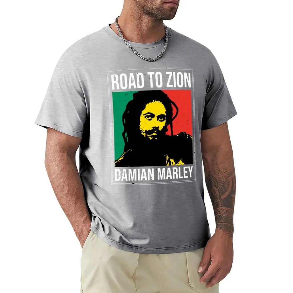 Road To Zion - Damian Marley T-Shirt Quick-drying New Edition Mens Graphic T-shirts Hip Hop