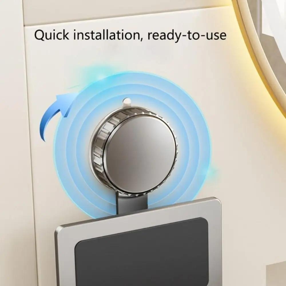 Punch-Free Suction Cup Hair Dryer Holder Aluminum Hair Dryer Rack  Bathroom