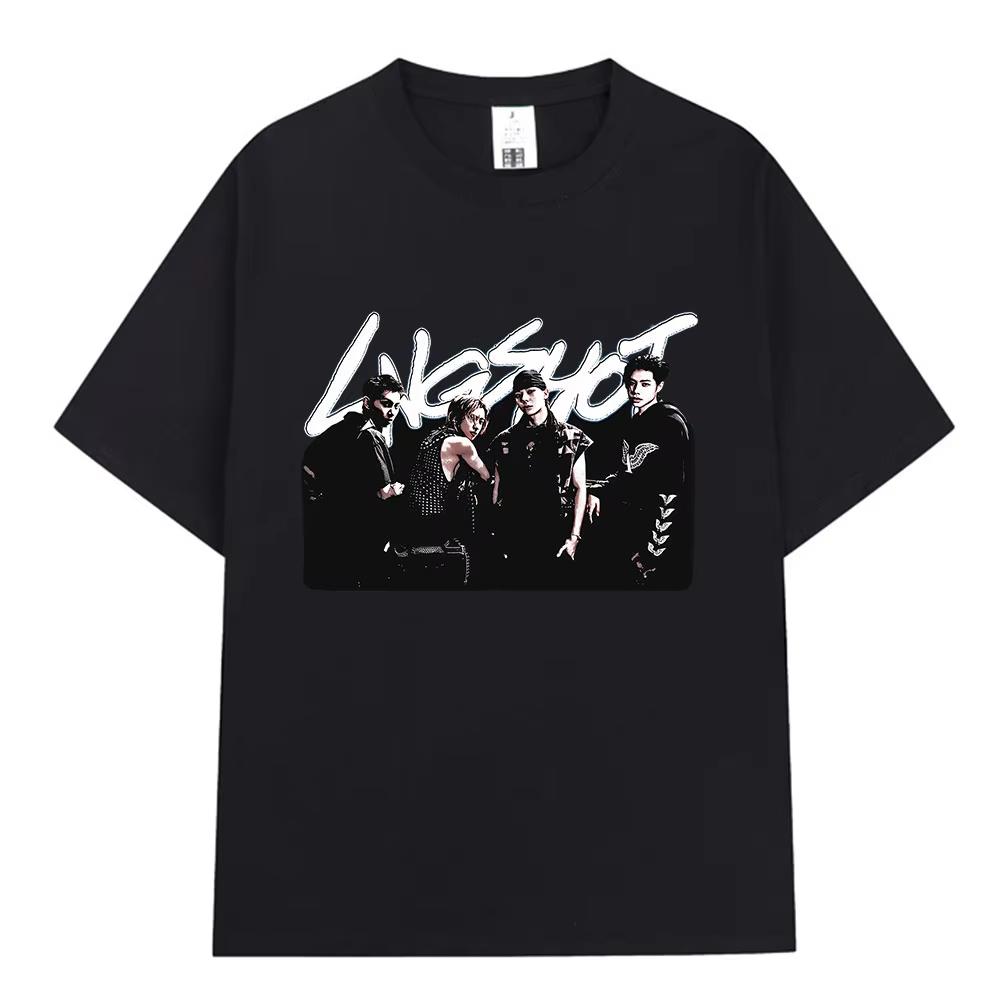 

Korean Kpop Hip Hop Group Lngshot T Shirt Men s Women Clothing Fashion Pure Cotton Casual Short Sleeve T-shirts Streetwear S