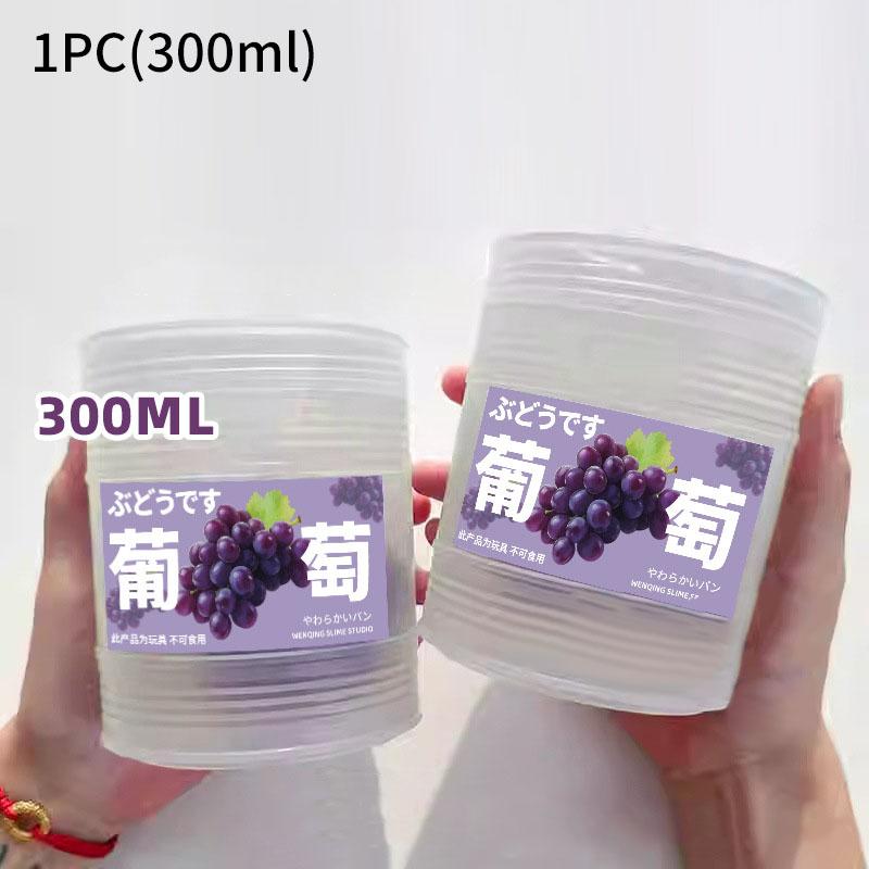 300ML Grote Vruchtensap Geur Helder Water Slijm Kristal Modder Jelly Decompressie Kneedbaar Zacht Ontspannen Knijpen Druk Verlichten