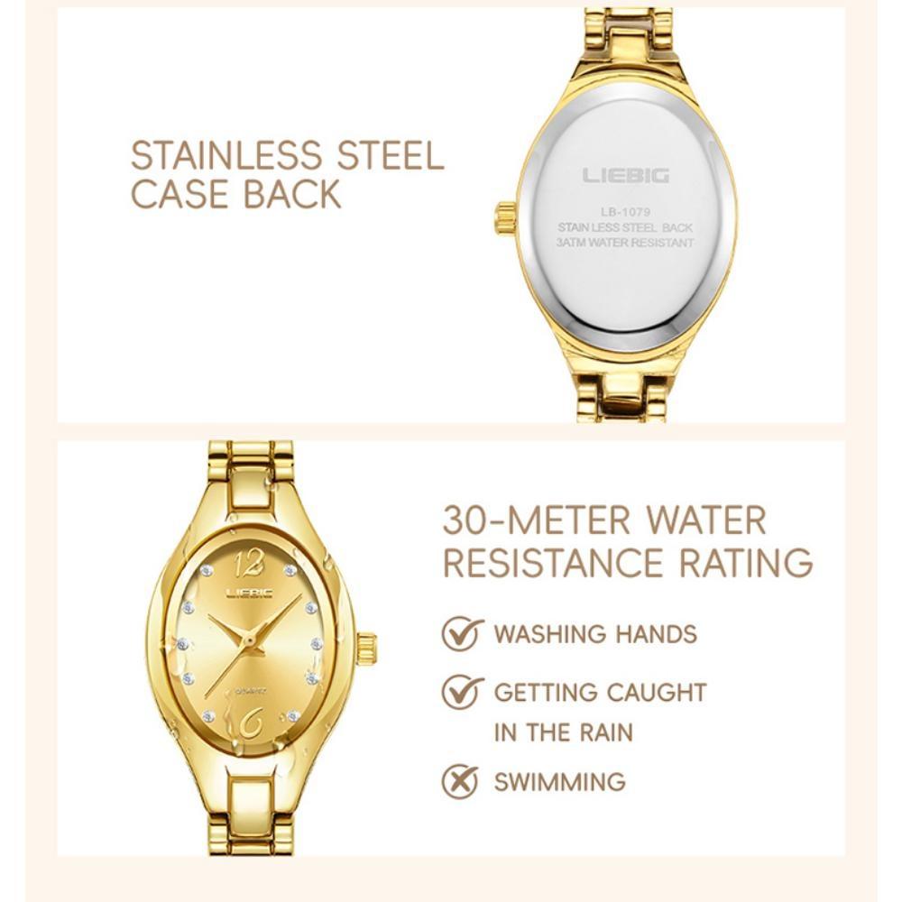 Top Brands Luxury Quartz Wristwatches Fashion Elegant Watches For Women Stainless Steel Strap Watch