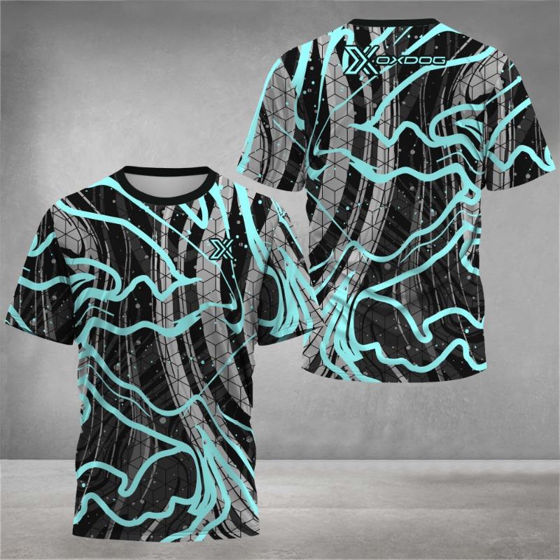 Fashion 3D Tie-Dye Print T Shirt For Men Summer Short Sleeve Outdoor Tennis Sports T-Shirt Casual Breathable Loose Top