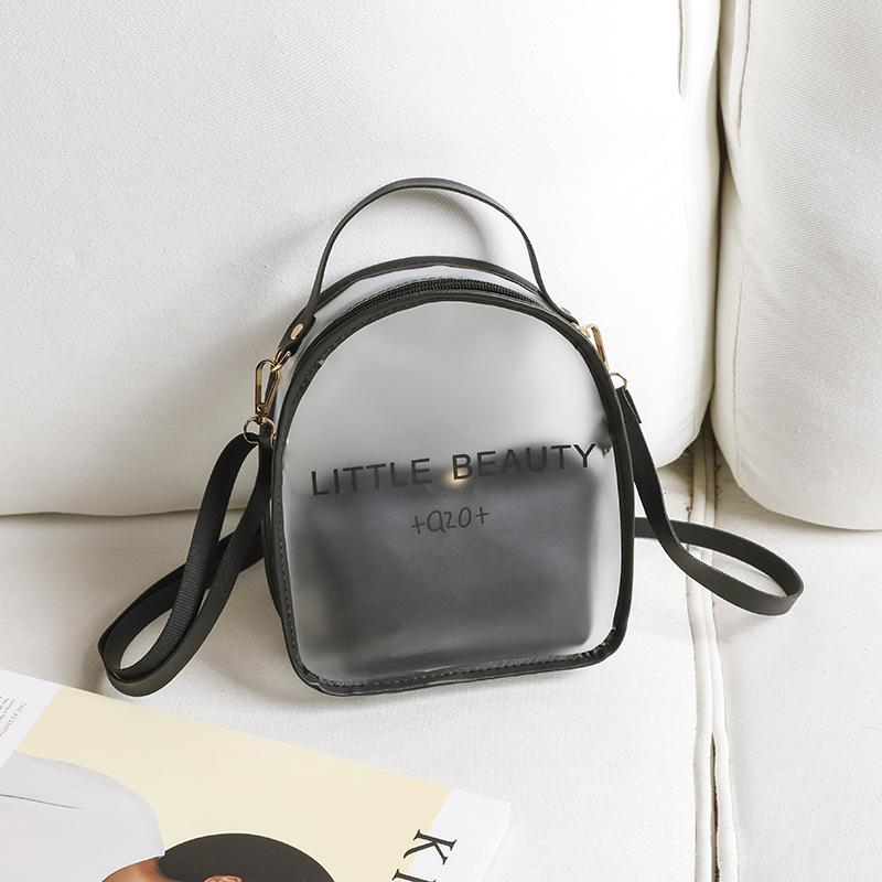 Women's Bag Autumn and Winter New Printing Color Scheme Backpack Simple Mobile Phone Bag Transparent Backpack Small Bag