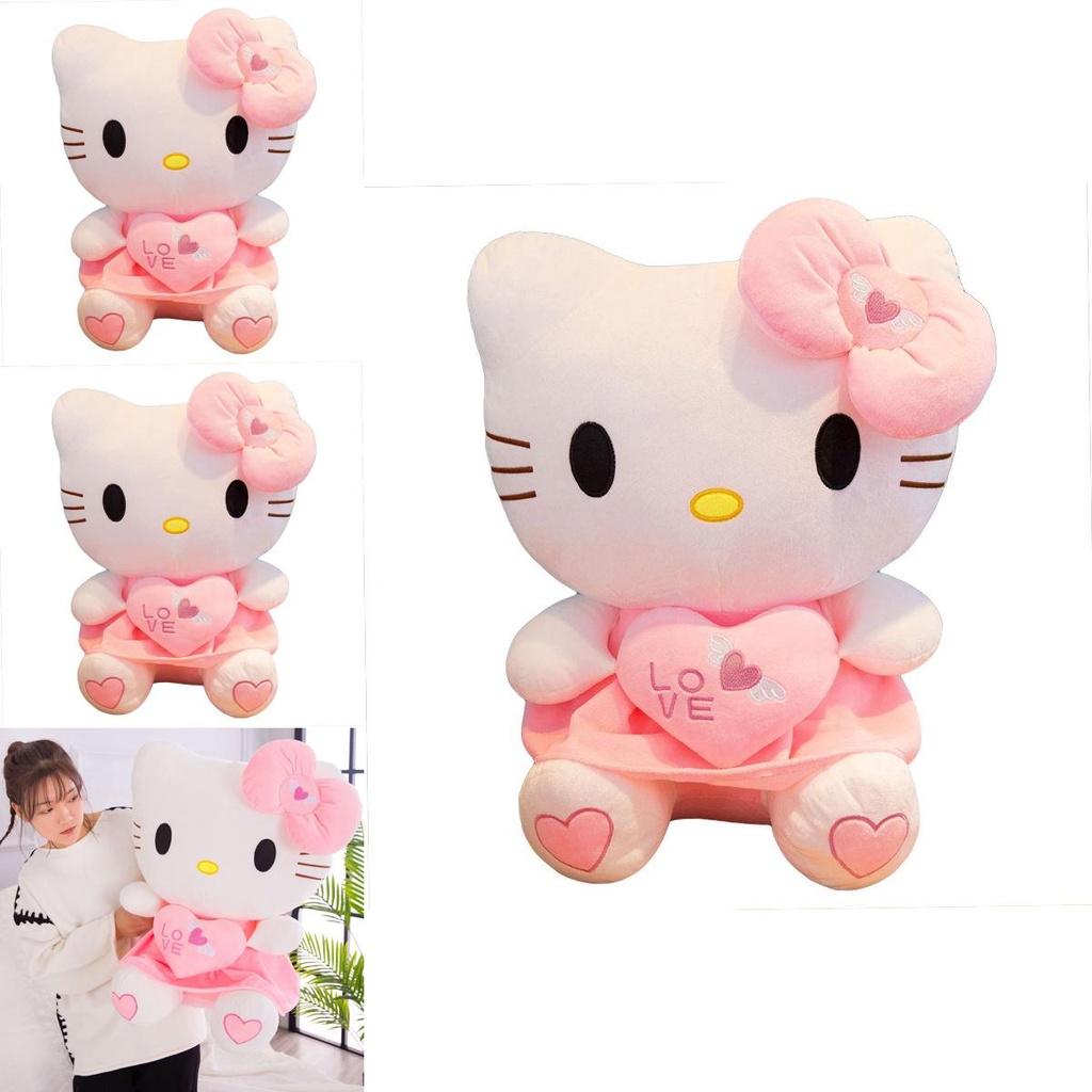Cute Hello Kitty Heart Pillow Plush Toy Large And Soft Kids Gift For All Ages