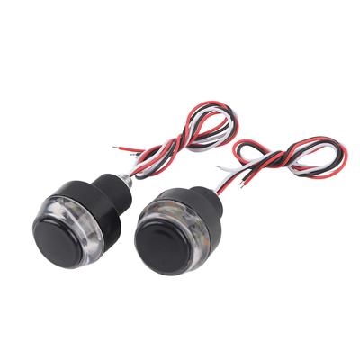 2 szt. 12V Motocyklowy Kierunkowskaz LED na Kierownicę Światło Uchwyt Rękojeść Końcówka Kierownicy Światło Uniwersalne