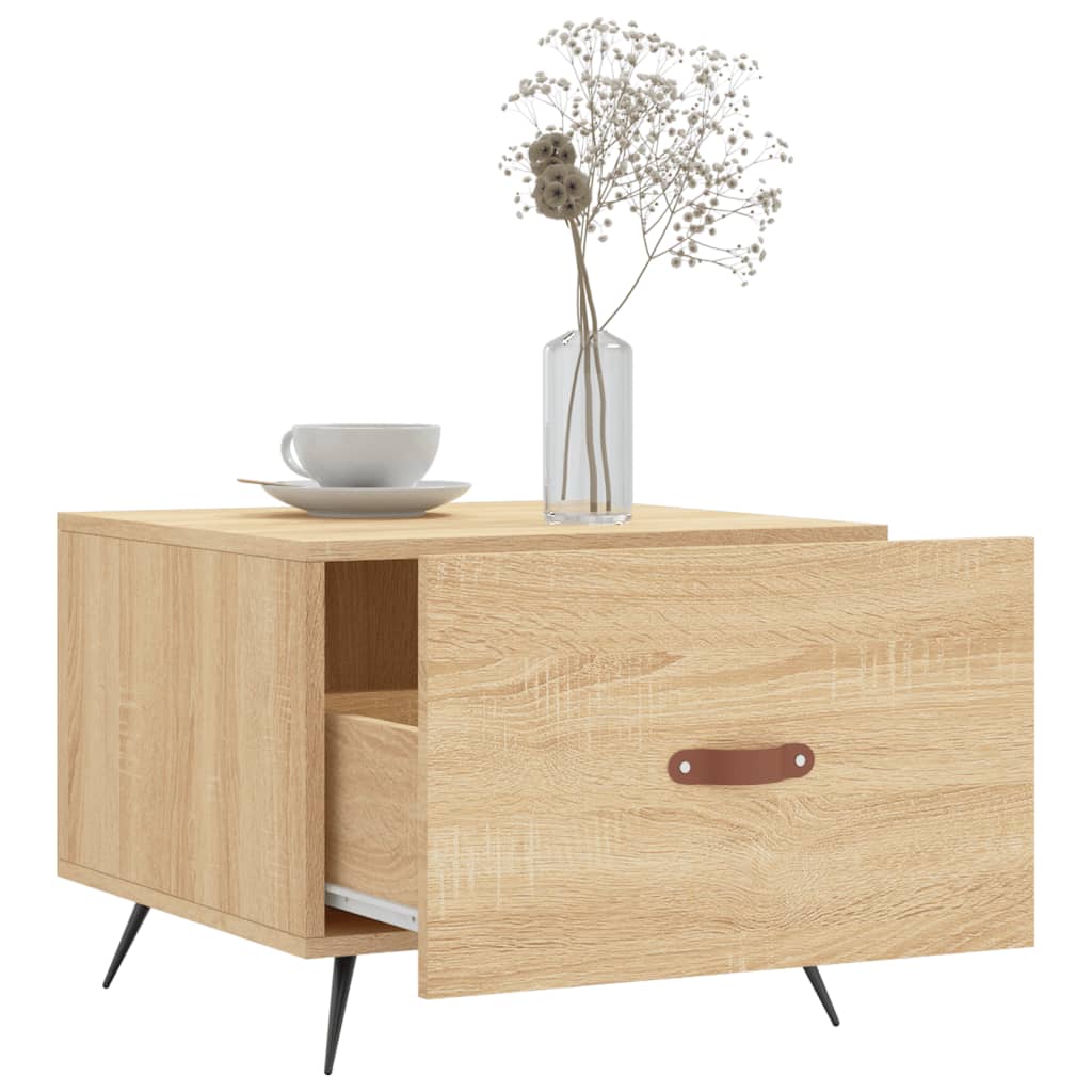  Coffee Table, Sonoma Oak, 50x50x40 Cm, Wood-based Material