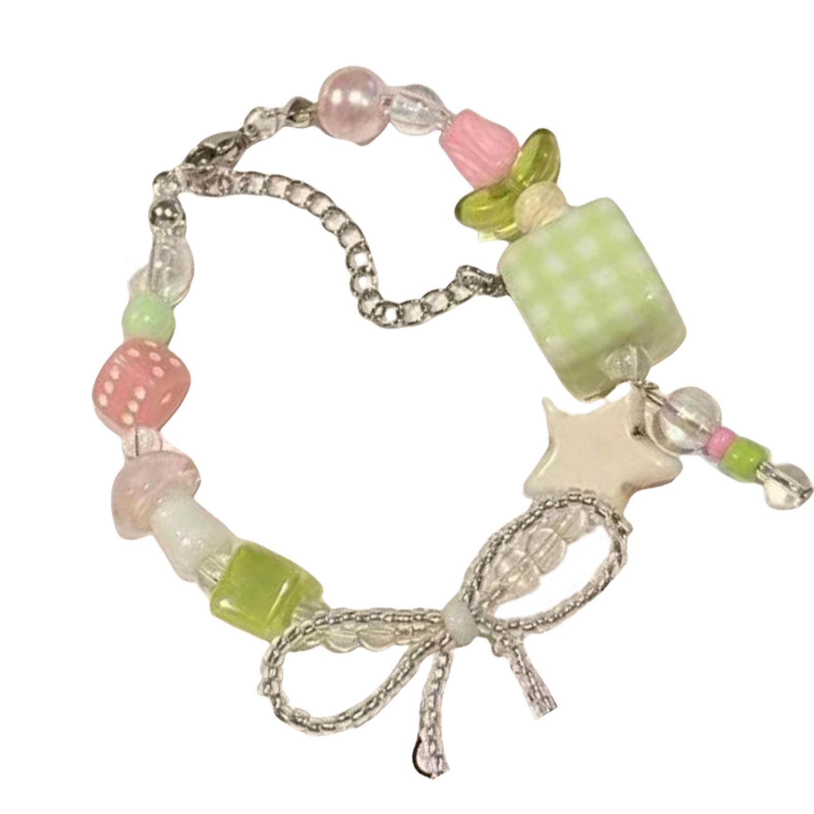 

Нежный браслет с жемчугом и акцентом в виде бантика, дизайн в мягких пастельных тонах, легкий, удобная посадка, регулируемая цепочка для повседневной носки