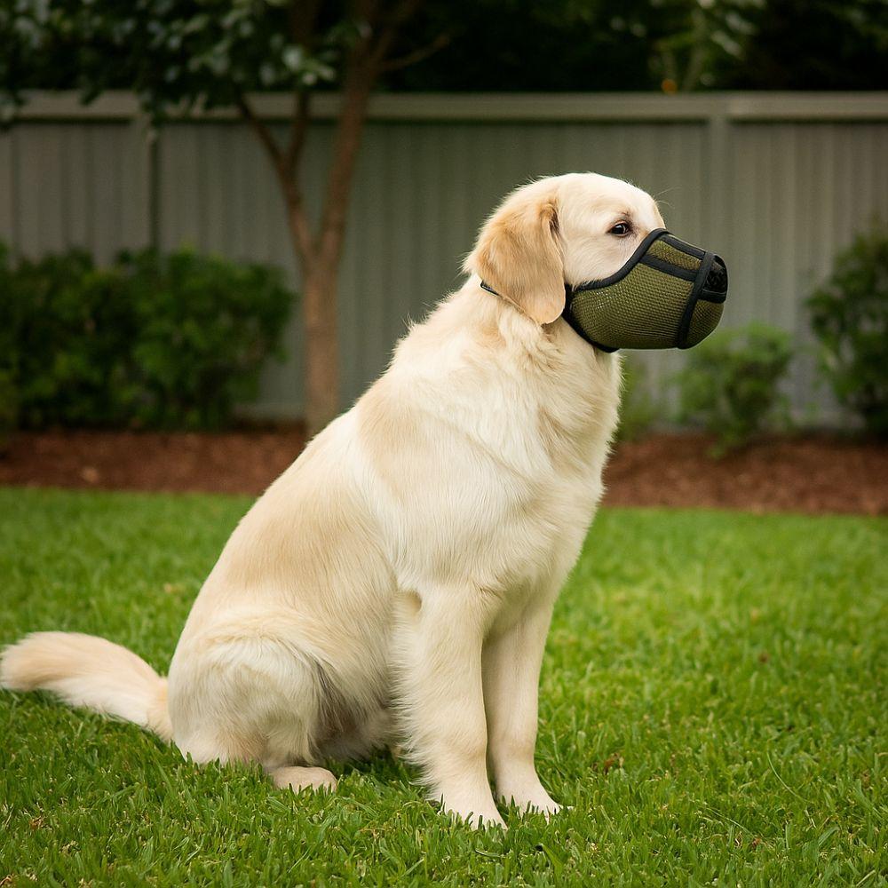 Pet Supplies Breathable Dog Muzzle Mask Adjustable Anti-Eating Dog Mesh Mask Elastic Pet Anti-Barking Mask Outdoors