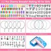 112pcs Cherry Blossom Deer Crystal Beads Kids Bracelet DIY Craft Kit Alloy Animal Themed Jewelry Making Set
