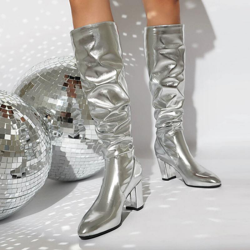 New women's Martin boots European and American nightclubs foreign trade large size boots autumn and winter women's super high heels high boo