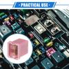 Eine ABSOPRO 10 Stück Box Mini Box Sicherung 30A Universal Pickup Truck Auto SUV Langlebig Kunststoff Metall Pink