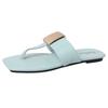 Metal buckle square head pinch foot flat-bottomed slippers women's 2025 spring new open-toed soft-bottomed flat-heeled sandals slippers