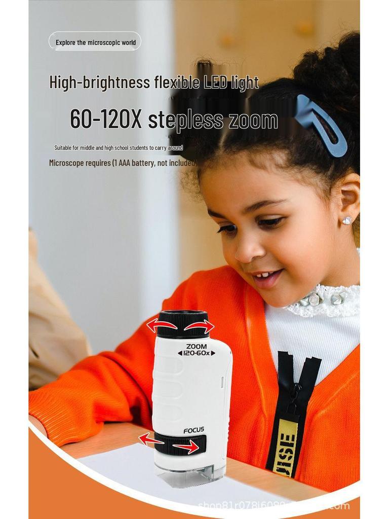 Portable HD Microscope for Kids - Educational Science Toy for Outdoor Experiments