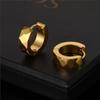 Men's 18K men's gold plated stainless steel earrings 9mm