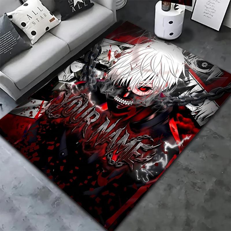 Tokyo Ghoul Theme Custom Name Carpet Rug For Living Room Bedroom Home Sofa Decoration Kids Play Nonslip Floor Mat