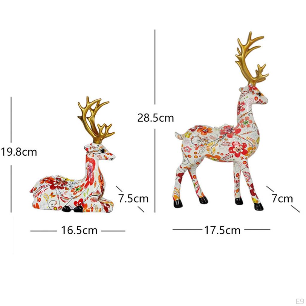 1 Dekorationszubehör Modell Rentierfiguren Skulptur für Schreibtisch