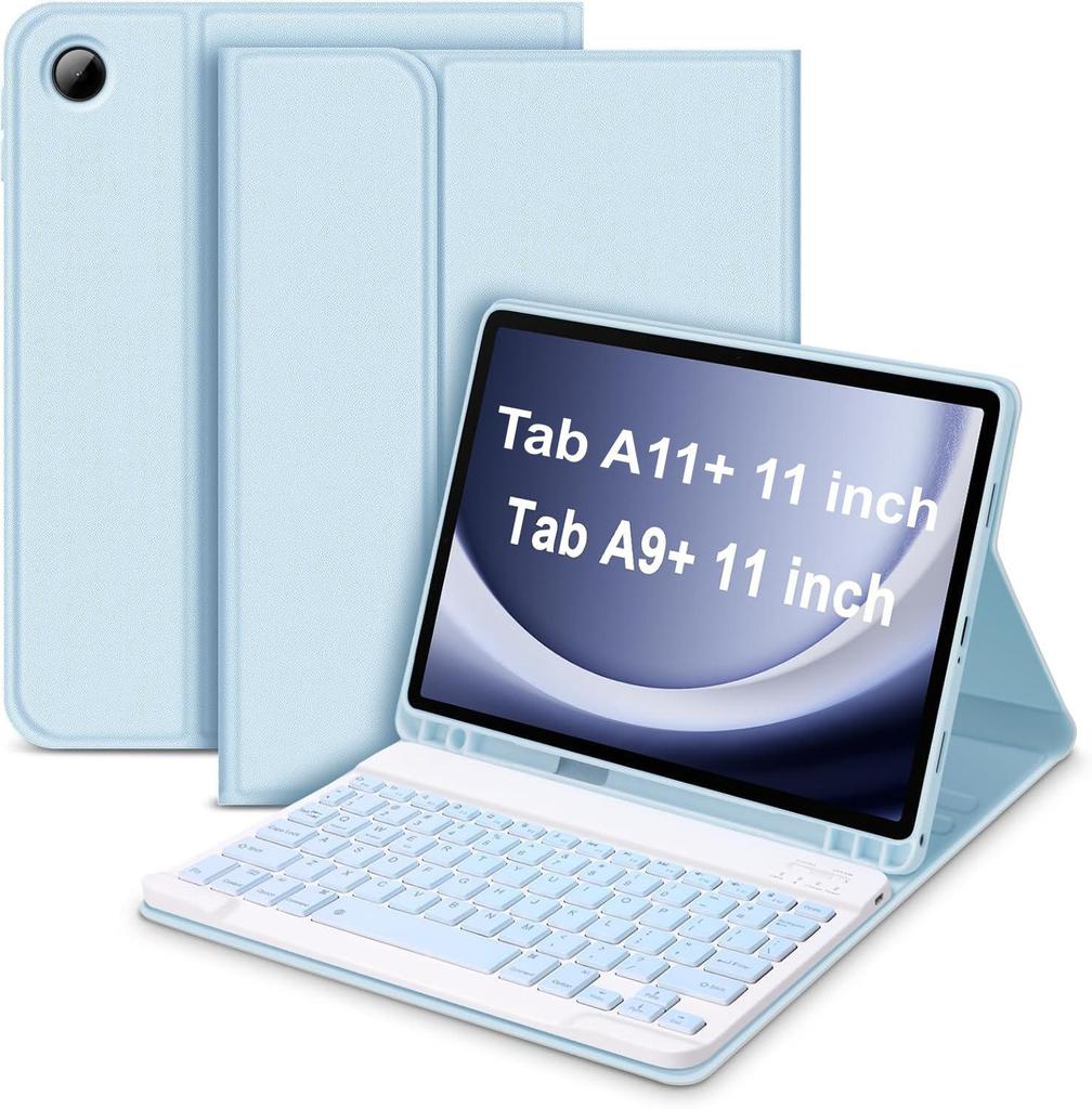 Samsung Tab A11+ Bluetooth Keyboard Case with Pen Slot & Mouse