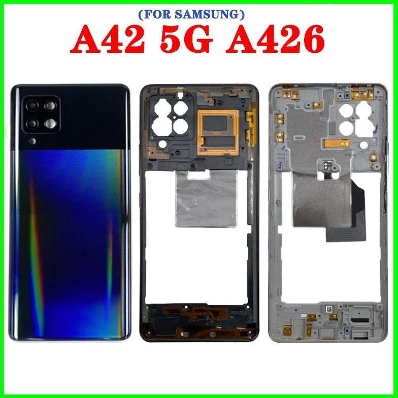 Back Housing Back Battery Cover LCD Front Middle Frame For Samsung Galaxy A42 5G A426 A426B Rear Door Housing Camera Lens