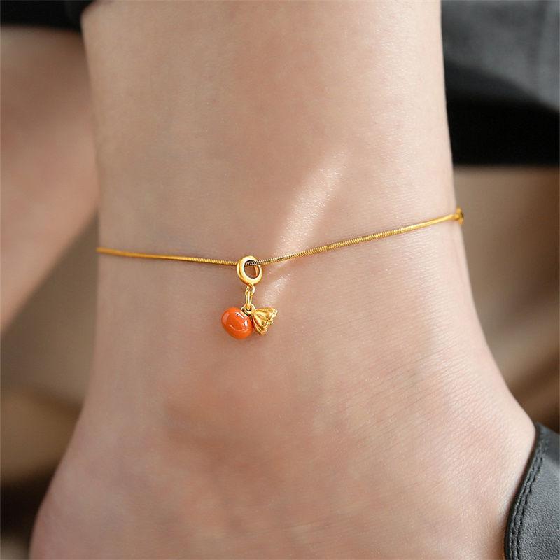PANJBJ 925 Silver Color Mosubi Zircon Anklet For Women Girl Simplicity Retro Exquisite Jewelry Birthday Gift Dropshipping