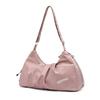 Stylish solid color shoulder fitness bag dry and wet separation portable yoga bag independent shoe compartment can store pocket travel bag