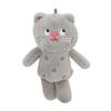 Fluffy Polka Dot Cat Plush Toy Keychain Available In Pink Grey Brown And Hues Cream