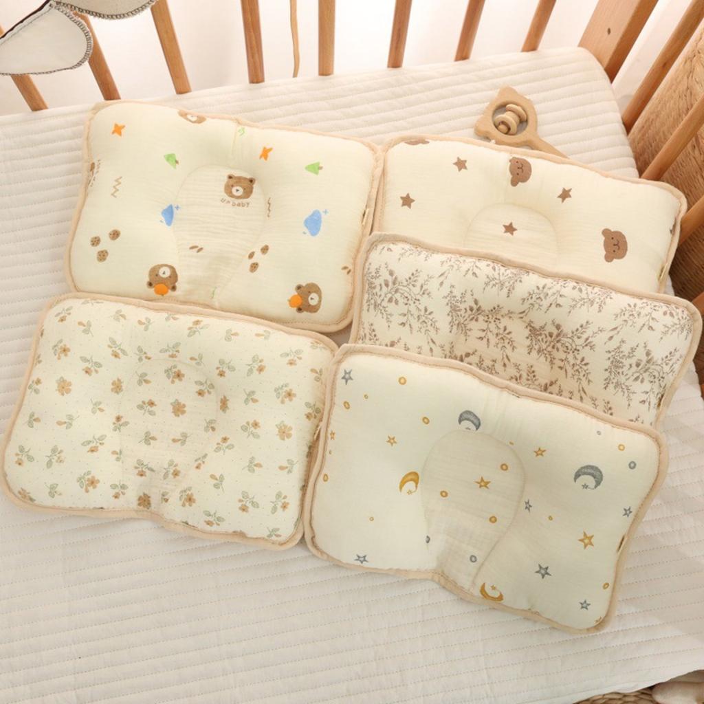 Infant Head Support Pillow for Baby Aged 0 To 12 Months Promoting Healthy Sleep Development with Gentle Cotton Fabric