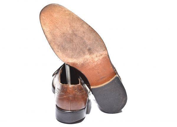 Vintage 80er-90er USA / Banana Republic Leder Lochmuster Cap Toe Business Schuhe Dunkelbraun /26.5cm/(GEBRAUCHT)