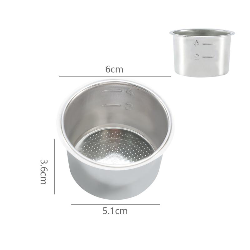 Filtri per Caffè Espresso da 51/54/58MM Sostituzione Acciaio Inossidabile per Portafiltro Senza Fondo Accessori Barista Caffetteria