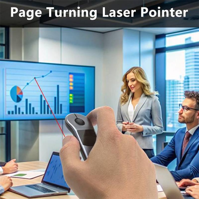 Promotion-D13 Wireless Presenter Remote with Touchpad, Air Mouse Clicker PPT Pointer for PowerPoint Keynote PPT IOS Android